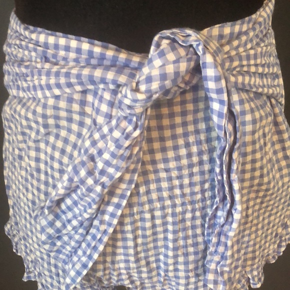 H&M blue/white checkered shorts size 8 - Picture 4 of 9